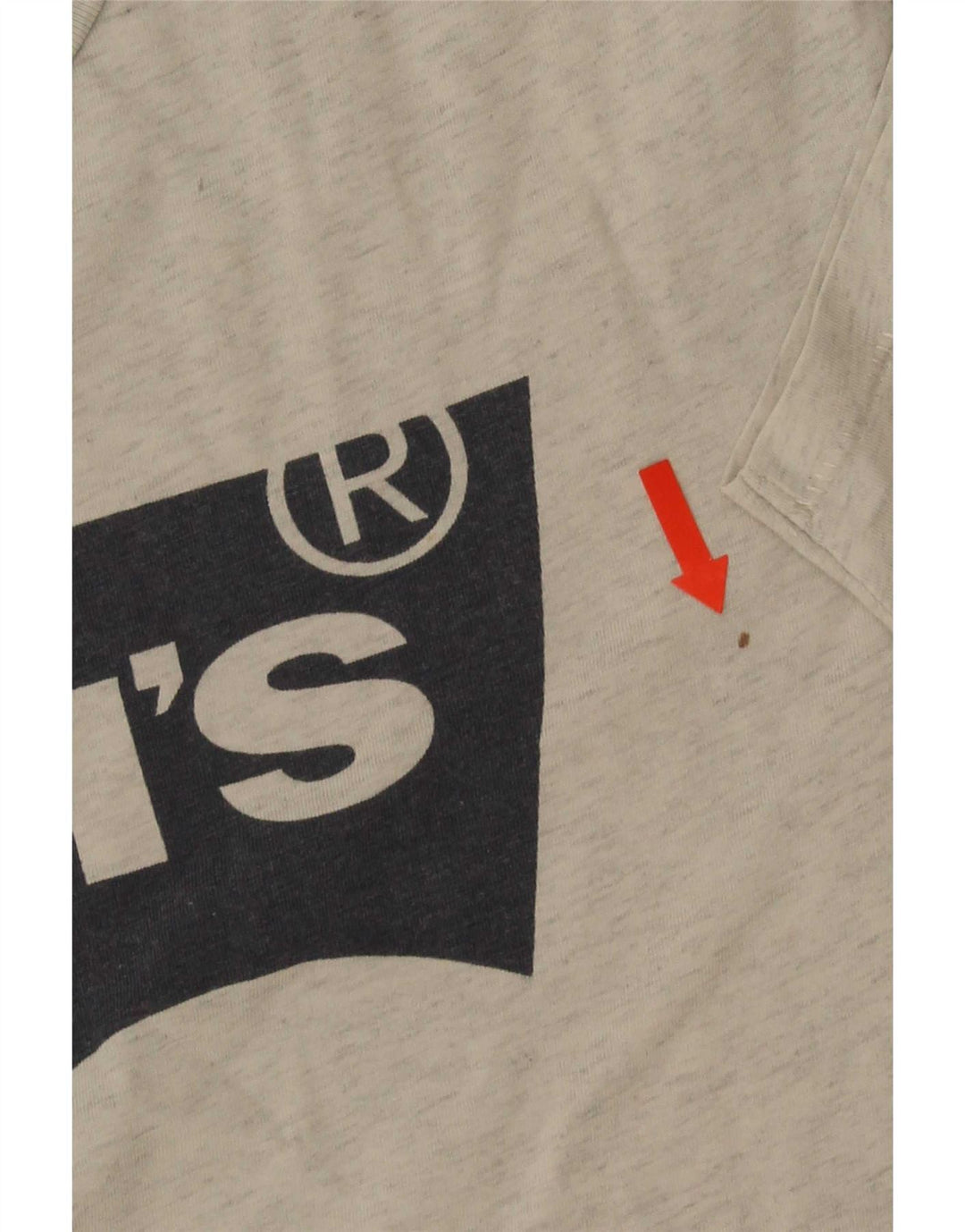Męski T-shirt z grafiką Levi's, duży, szary, nakrapiany