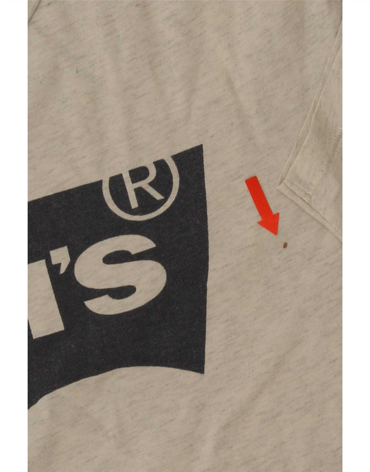 Męski T-shirt z grafiką Levi's, duży, szary, nakrapiany