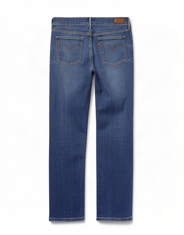 Damskie jeansy Levi's o lekkiej krzywiźnie i niskiej talii W30 L30 niebieska bawełna