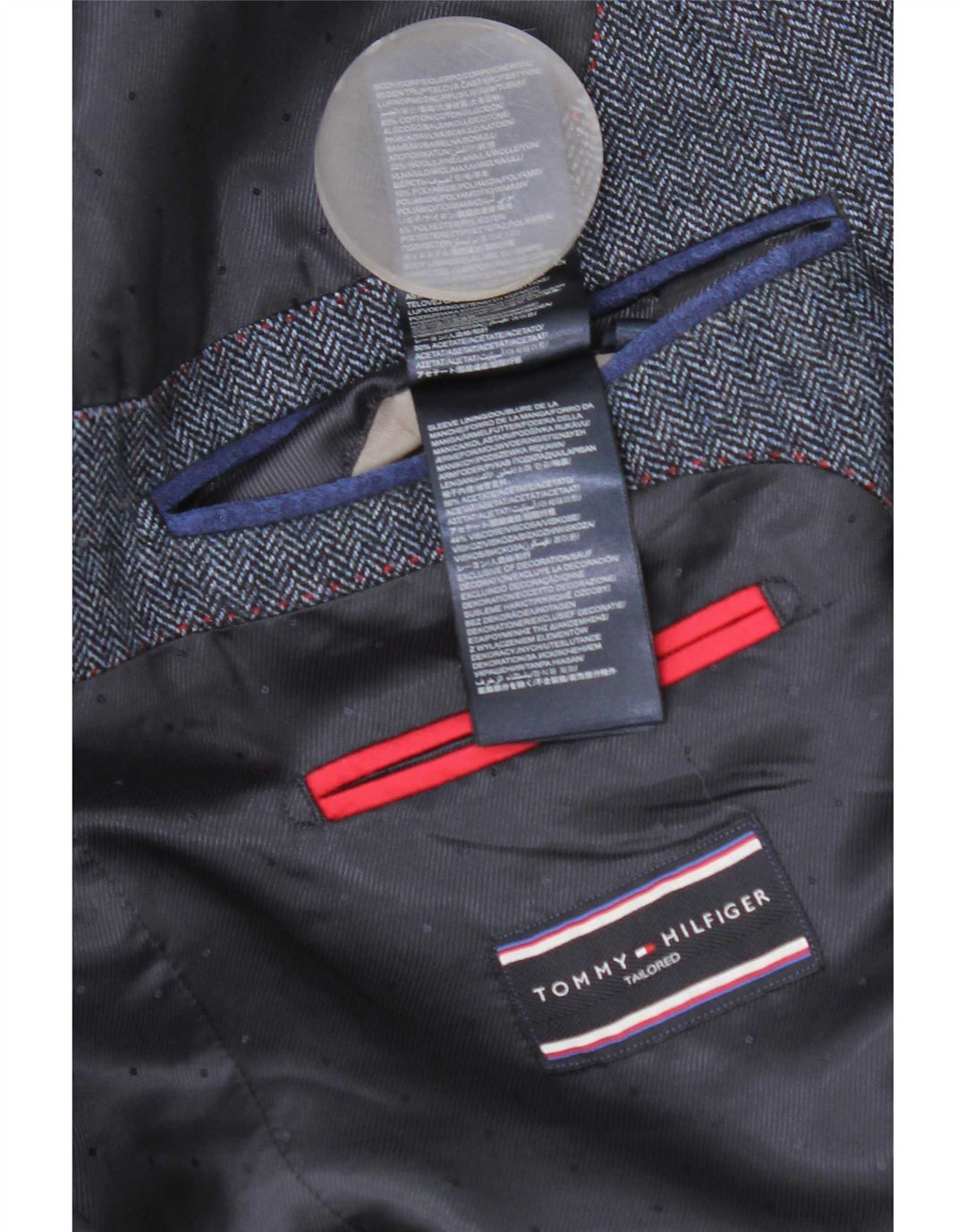 Męska dopasowana marynarka Tommy Hilfiger IT 50, duża, granatowa