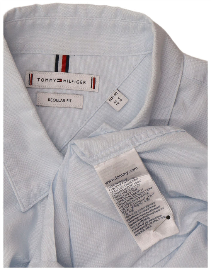 Damska koszula o regularnym kroju Tommy Hilfiger UK 12, średnioniebieska, bawełniana klasyczna