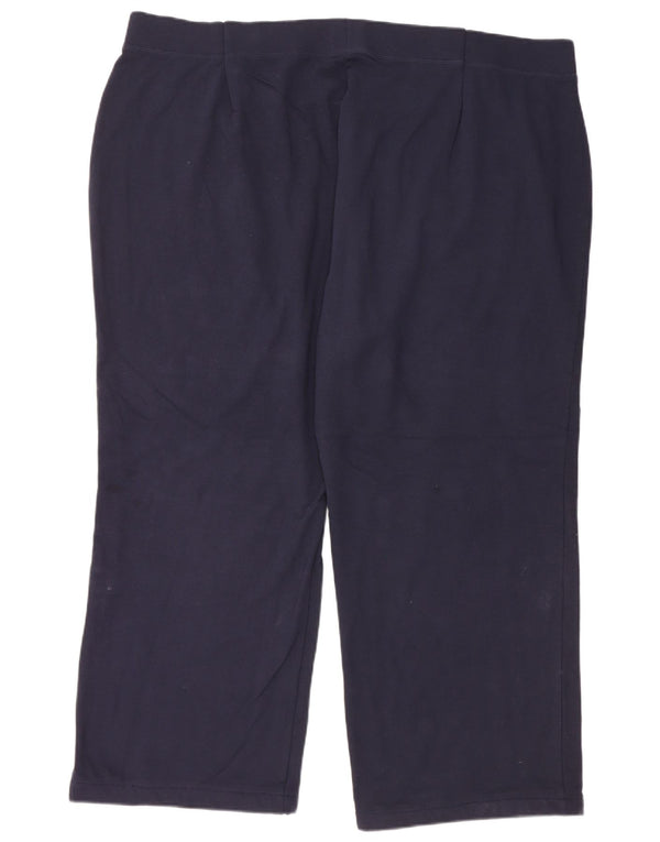 Damskie spodnie dresowe Marks & Spencer, UK 24 4XL, granatowe, bawełniane