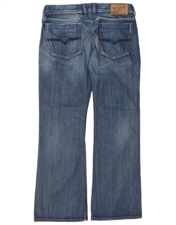 Diesel Męskie Zathan Regular Bootcut Jeansy W34 L32 Niebieskie bawełniane