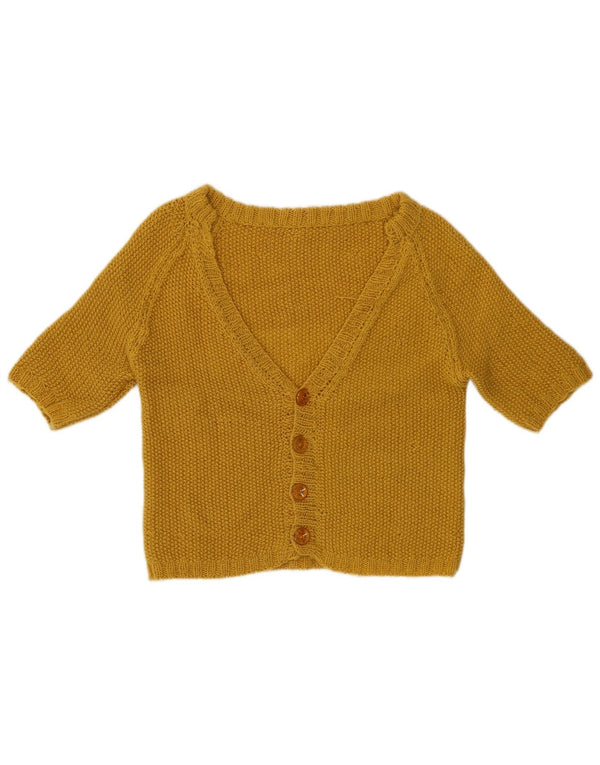 Vintage damski sweter z krótkim rękawem 1/2 UK 10 Small Green