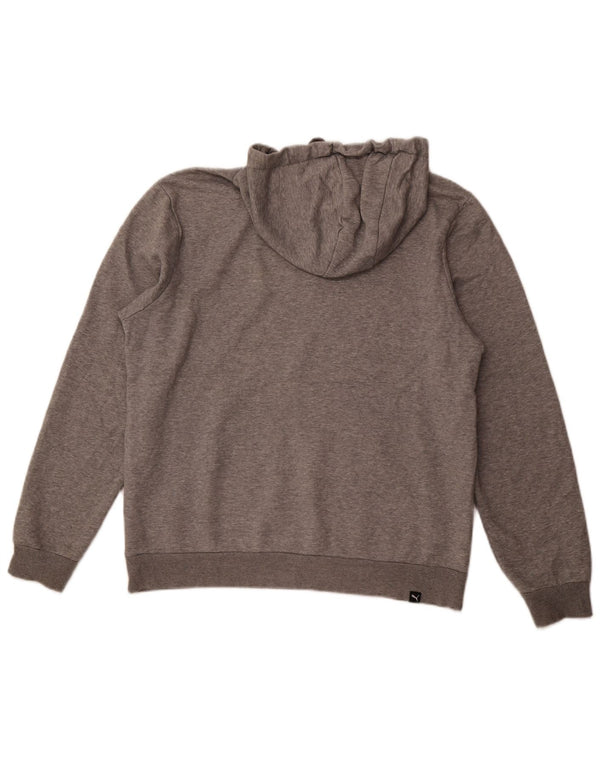 Męski sweter z kapturem PUMA, średnioszary, bawełniany