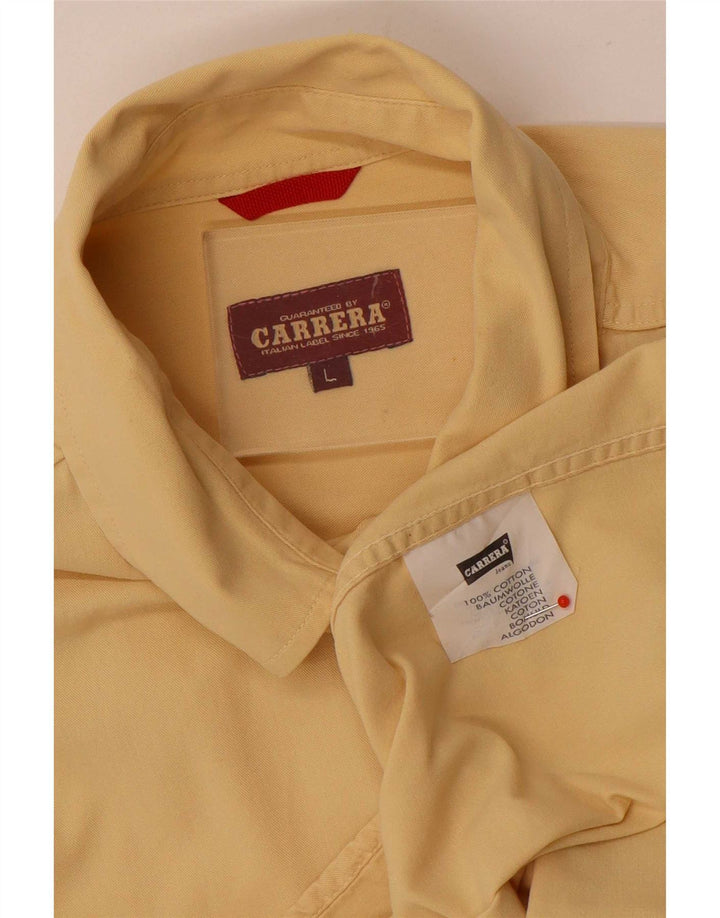 Koszula męska Carrera, duża, żółta, bawełniana