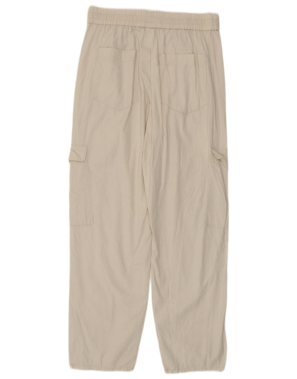 Damskie spodnie cargo MASSIMO DUTTI EU 40 Medium W30 L27 Off White