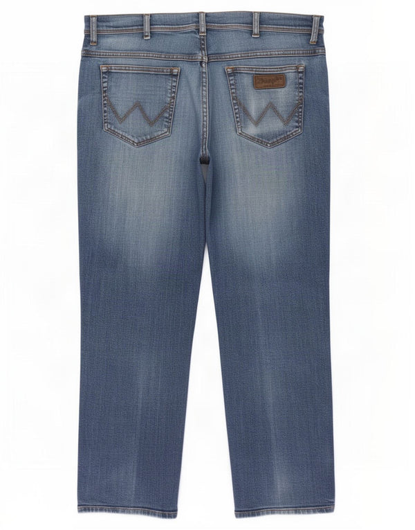 Męskie jeansy Wrangler Texas Stretch Straight W40 L30 Niebieskie bawełniane
