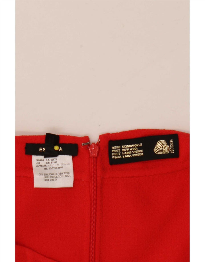 Spódnica damska Escada IT 42 Medium W32 czerwona wełna