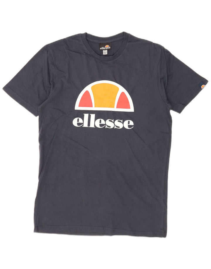 Męski T-shirt z grafiką Ellesse, mały, granatowy, bawełniany