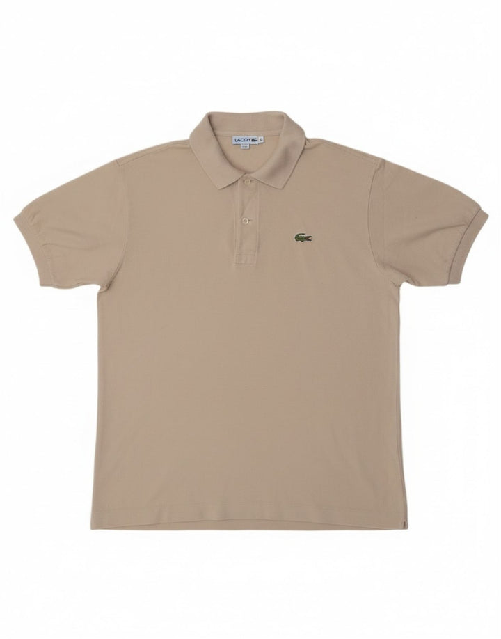 Męska koszulka polo Lacoste, rozmiar 4, średnia, biała, bawełniana