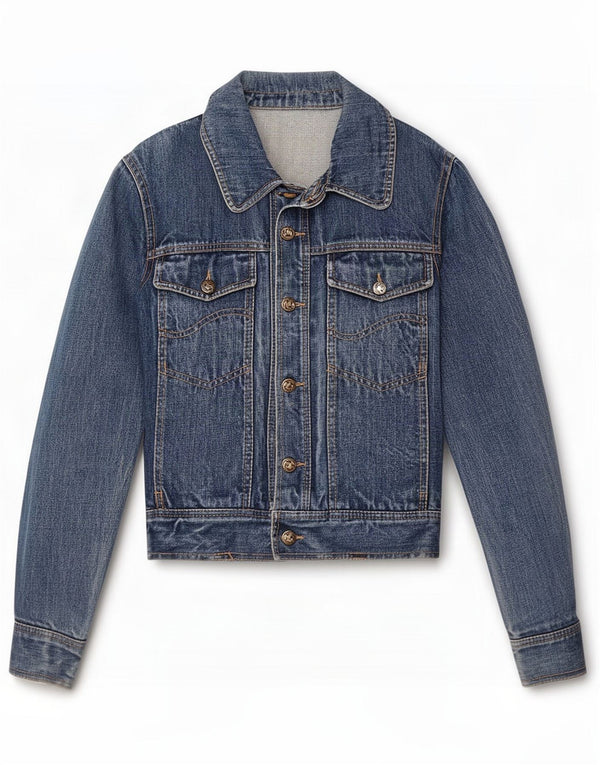 Kurtka dżinsowa damska Vintage UK 12 Medium Blue