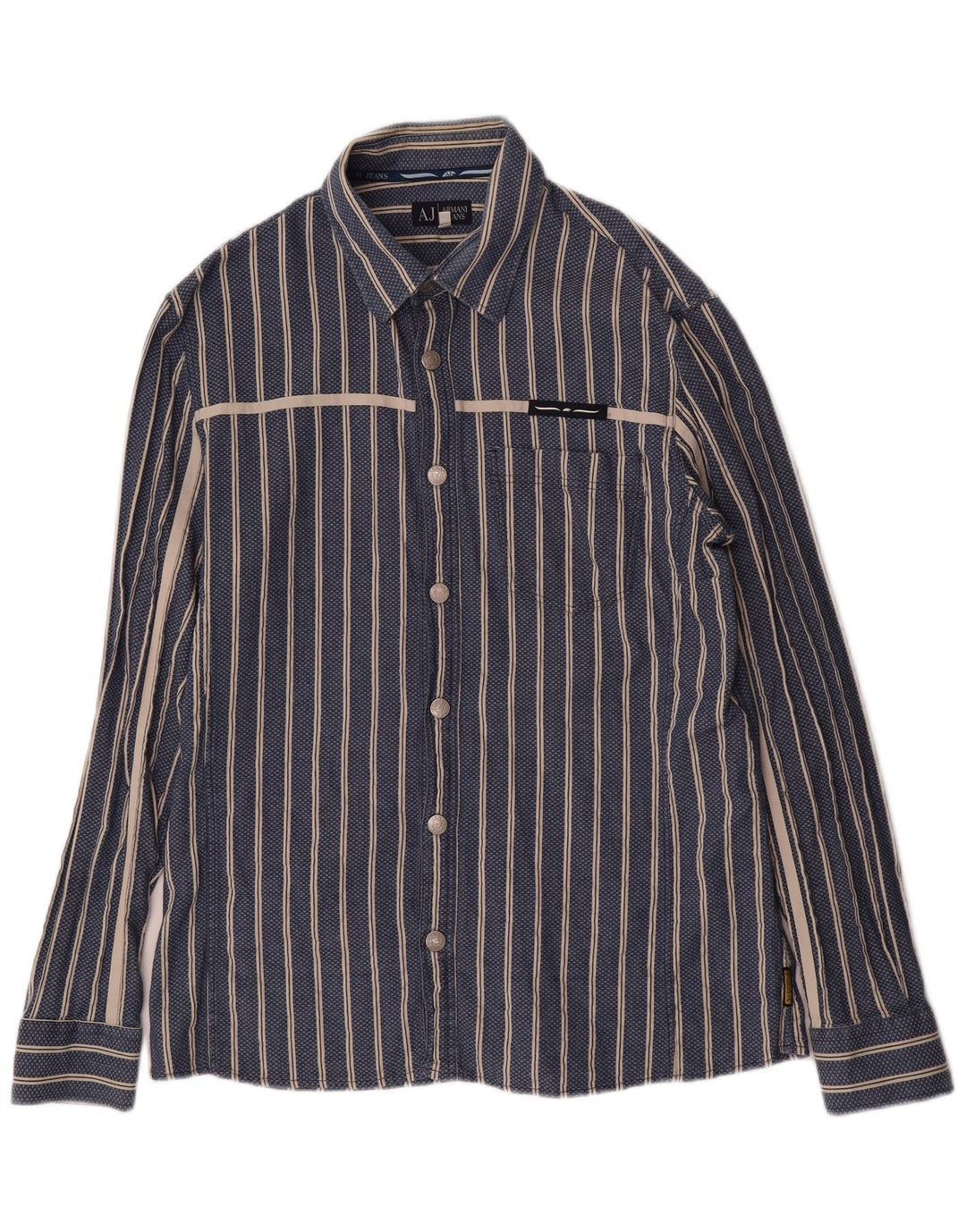 ARMANI JEANS Koszula męska 2XL w niebieskie paski