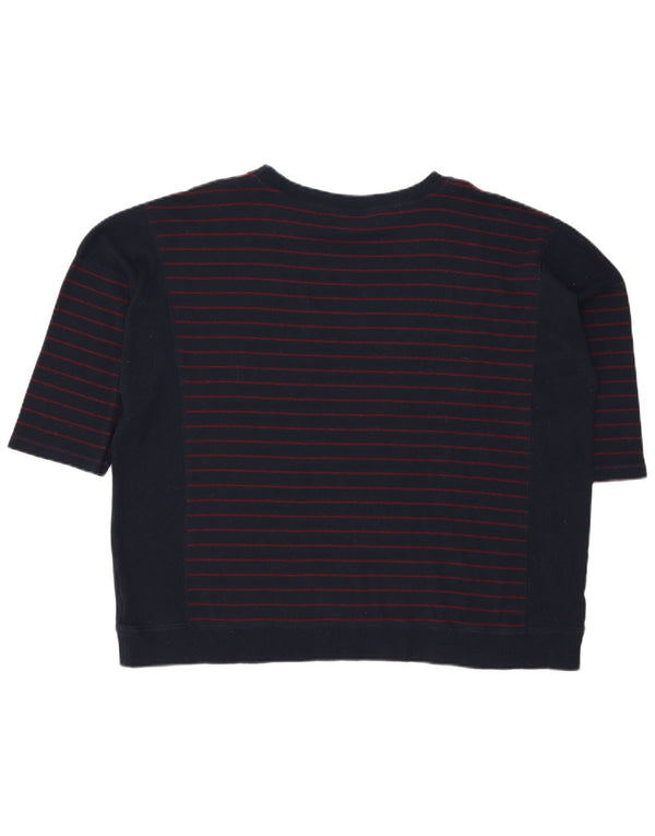 Marks & Spencer Damski sweter z dekoltem w łódkę UK 22 3XL Granatowe paski