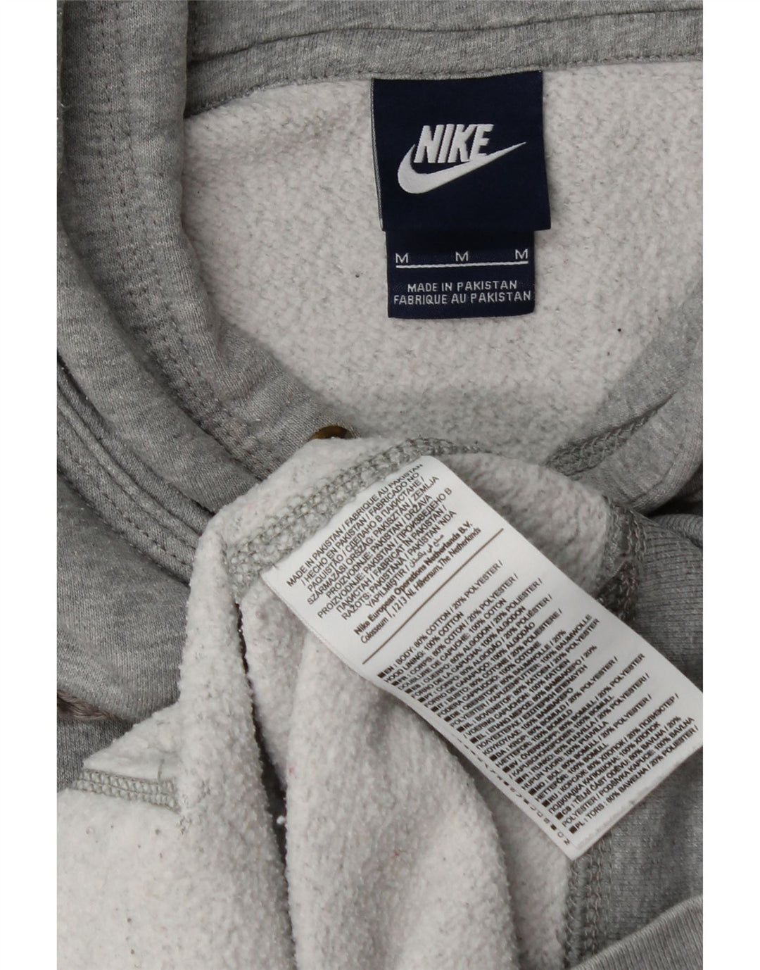Męska bluza z kapturem Nike, średnia, szara, bawełniana nakrapiana