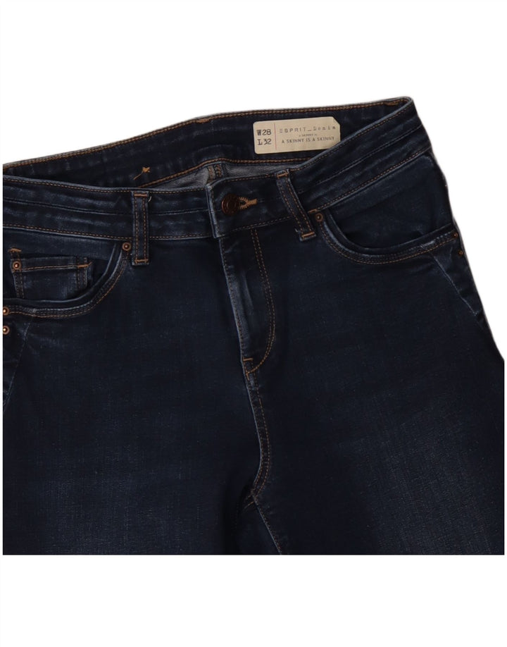 Damskie jeansy skinny ESPRIT W28 L32 Granatowe, bawełniane