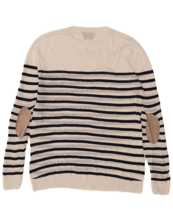 Damski sweter Massimo Dutti z okrągłym dekoltem UK 16, duże białe paski
