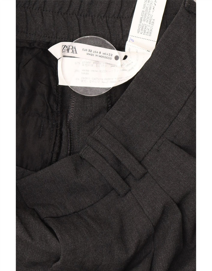 Damskie spodnie garniturowe Zara EU 32 2XS W22 L26 Szary poliester