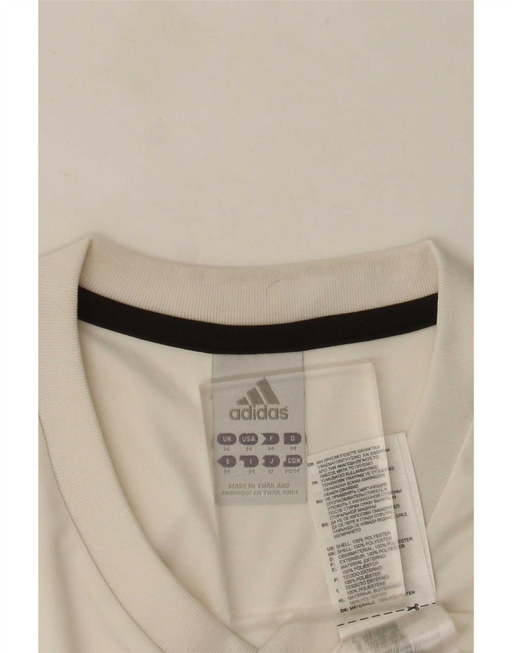 Adidas Męski T-shirt Climalite Top Średni Biały Poliester