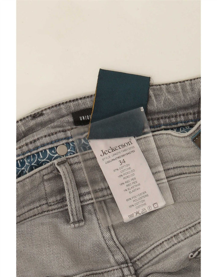 Męskie jeansy slim fit Jeckerson W34 L31 Szara bawełna