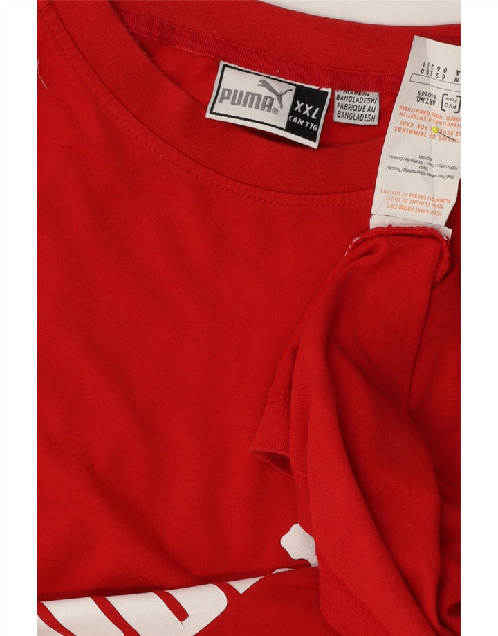Męska kamizelka z grafiką Puma 2XL, czerwona bawełna