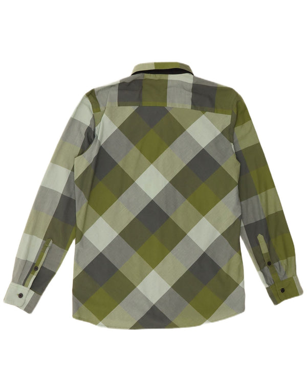 Koszula męska Adidas UK 40/42 Średni zielony poliester w kratkę