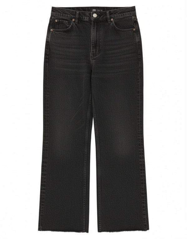 Damskie luźne dżinsy z wysokim stanem Zara EU 38 Small W28 L30 Szara bawełna