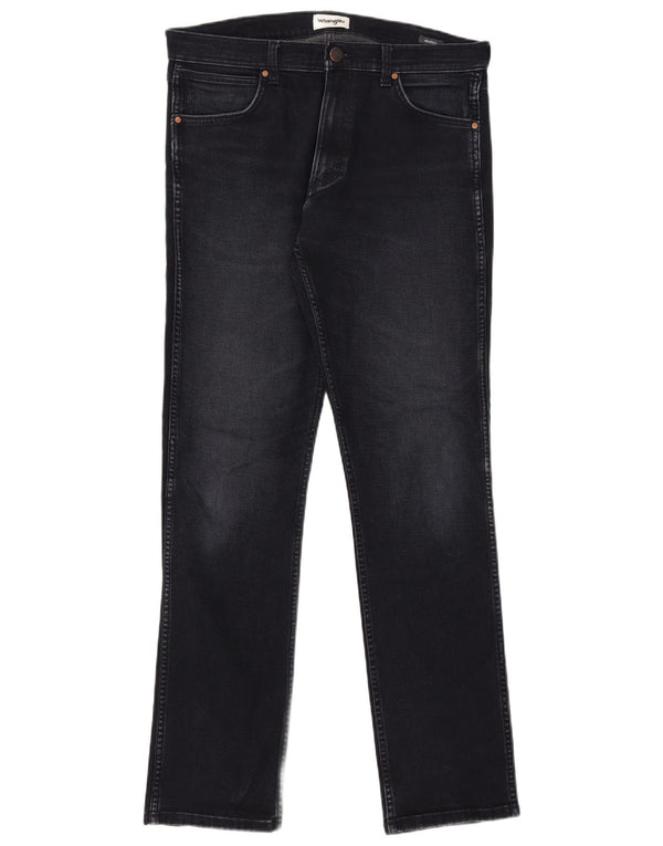 Wrangler Męskie Greensboro Straight Jeans W34 L36 Granatowa bawełna
