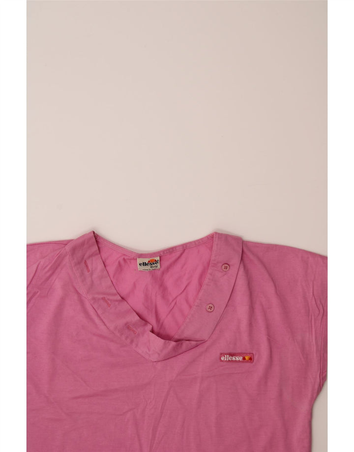 ELLESSE Womens Blouse Top IT 46 Large Pink Cotton Vintage Ellesse and Second-Hand Ellesse from Messina Hembry 