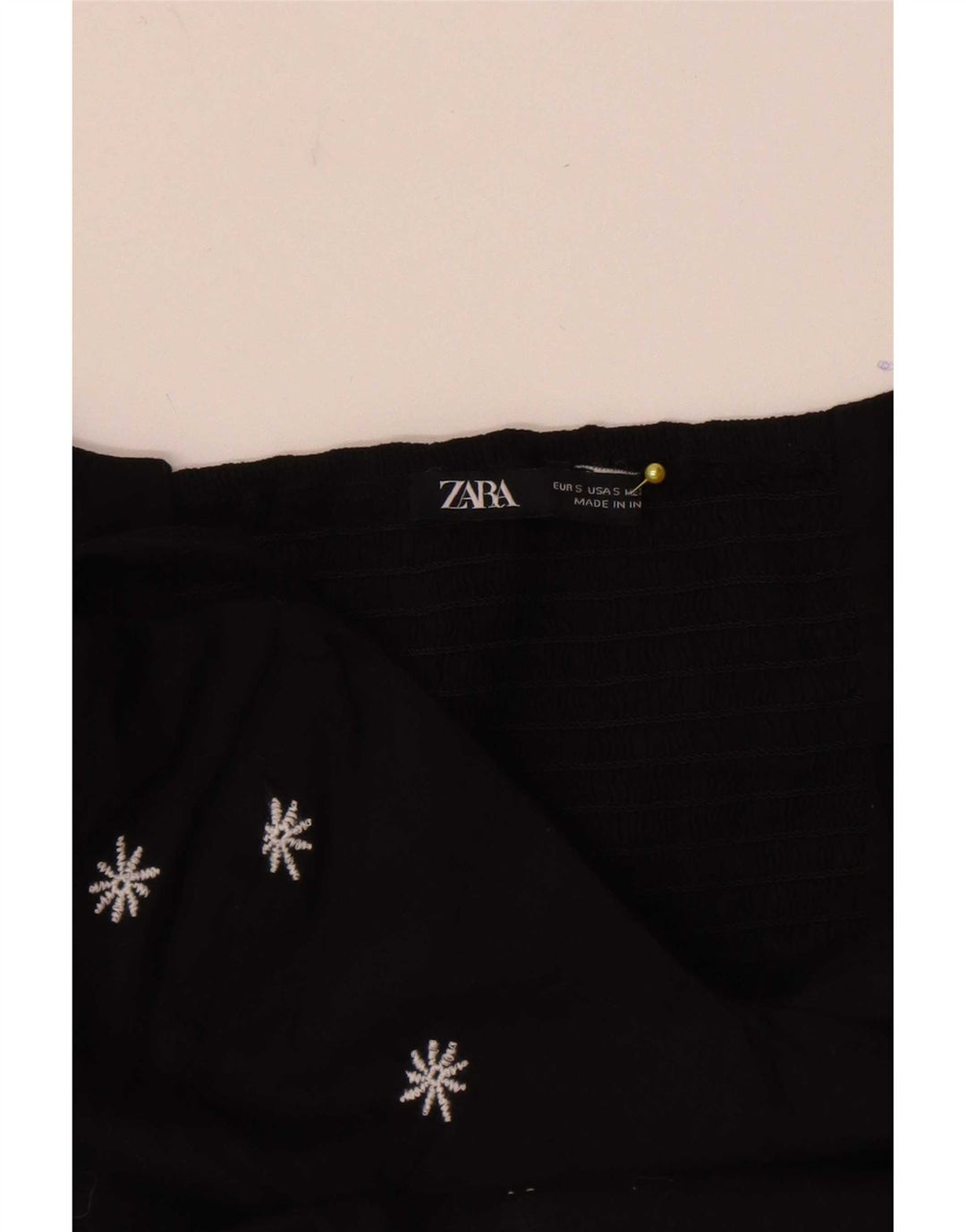 Sukienka damska Zara UK 8, mała czarna w kwiaty
