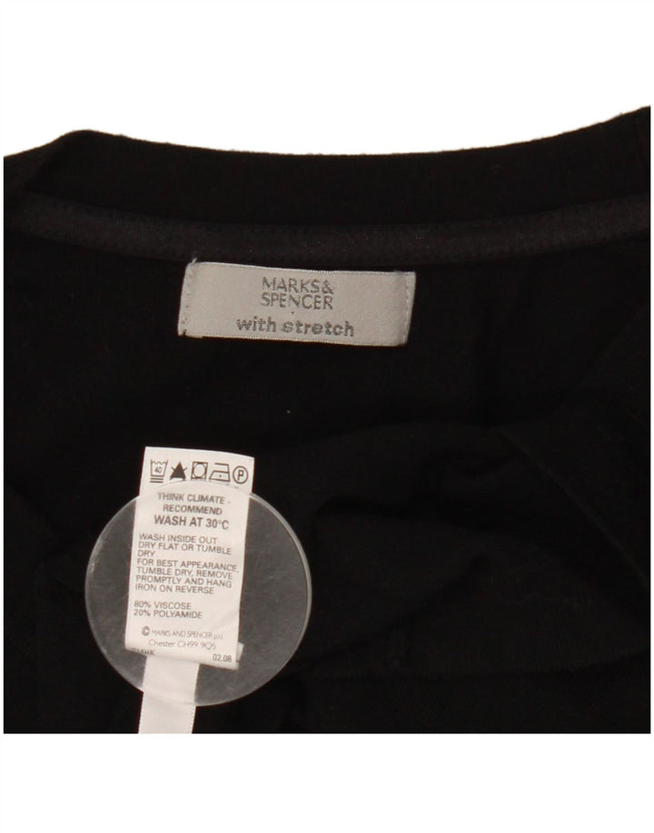 Marks & Spencer Bolero damskie UK 14 Średnia czarna wiskoza