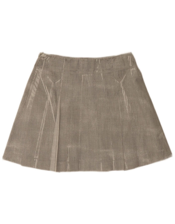 Damska plisowana mini spódniczka Trussardi IT 42 Medium W28 Szara jodełka