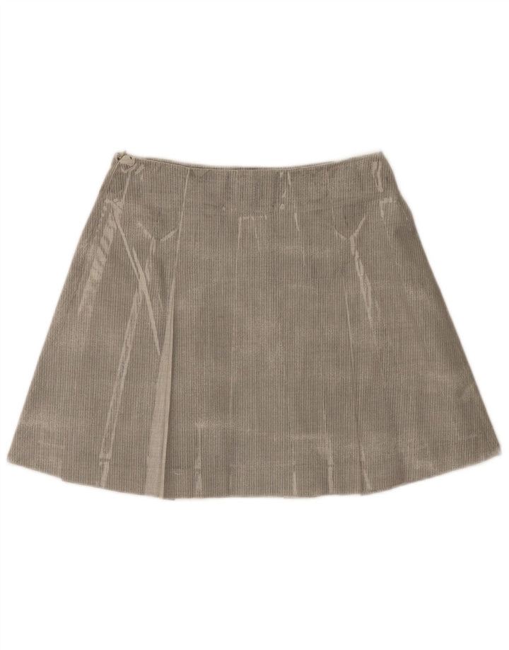 Damska plisowana mini spódniczka Trussardi IT 42 Medium W28 Szara jodełka