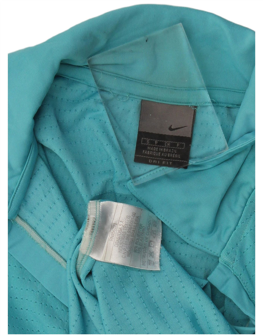 Damska koszulka polo Nike Dri Fit UK 10, mała, turkusowa, poliester