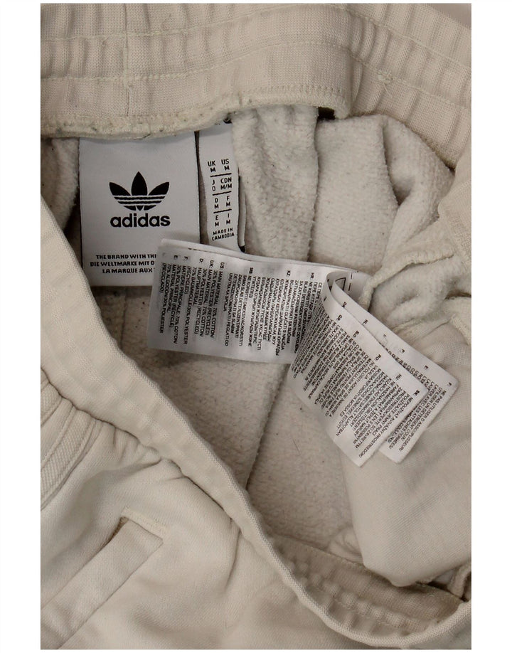 Męskie spodnie dresowe ADIDAS Joggers, średniej wielkości złamanej bieli, bawełniane