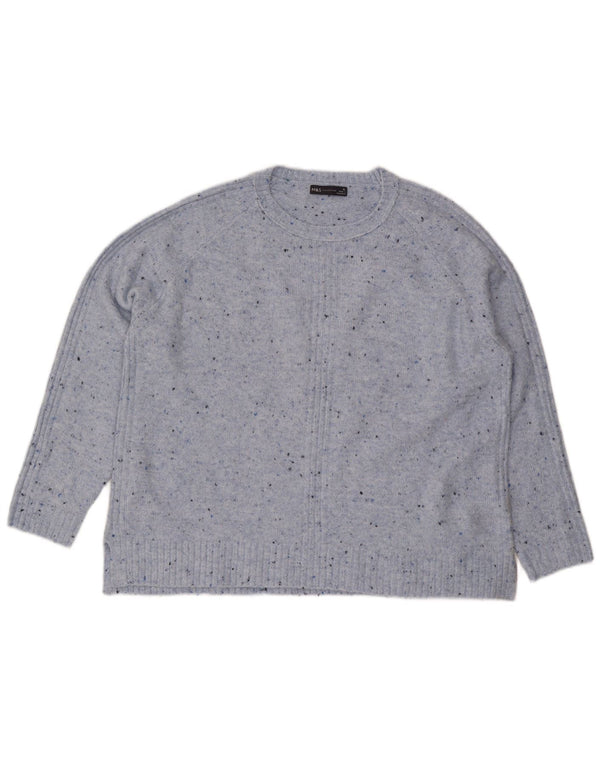 Marks & Spencer Damski sweter z okrągłym dekoltem, UK 18 XL, niebieski nakrapiany