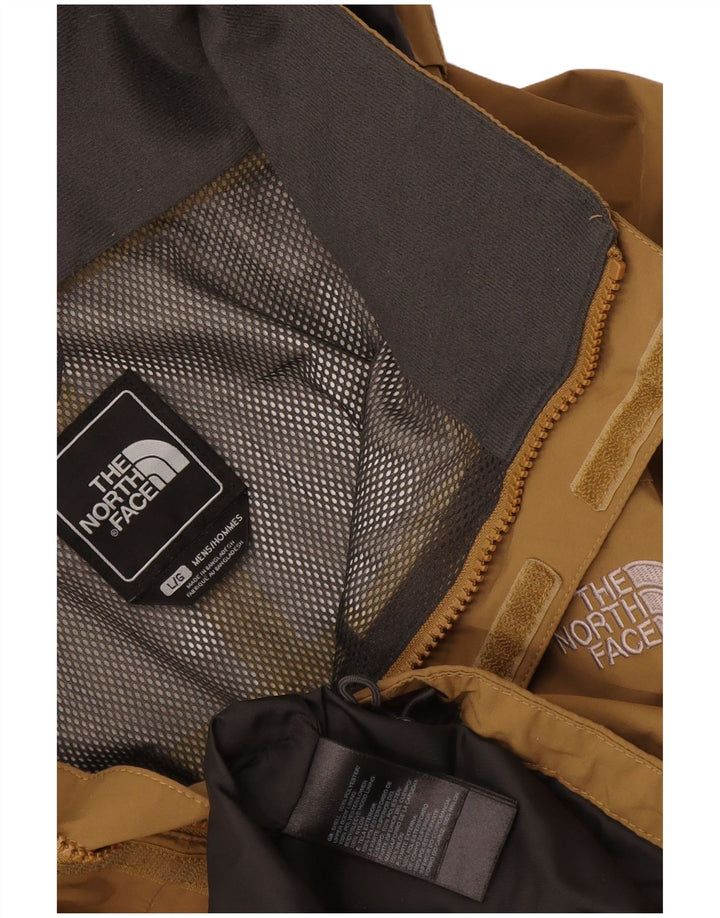Męska kurtka przeciwdeszczowa z kapturem The North Face UK 40, duża, brązowa, poliestrowa