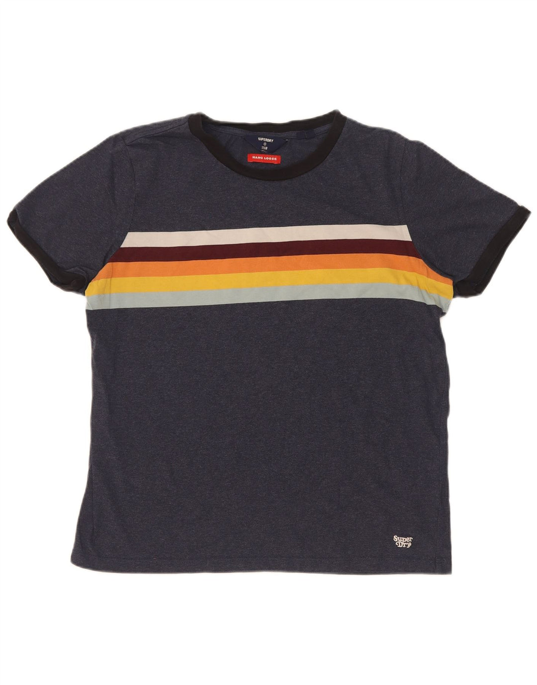 T-shirt męski Superdry, średni granatowy, blok kolorów