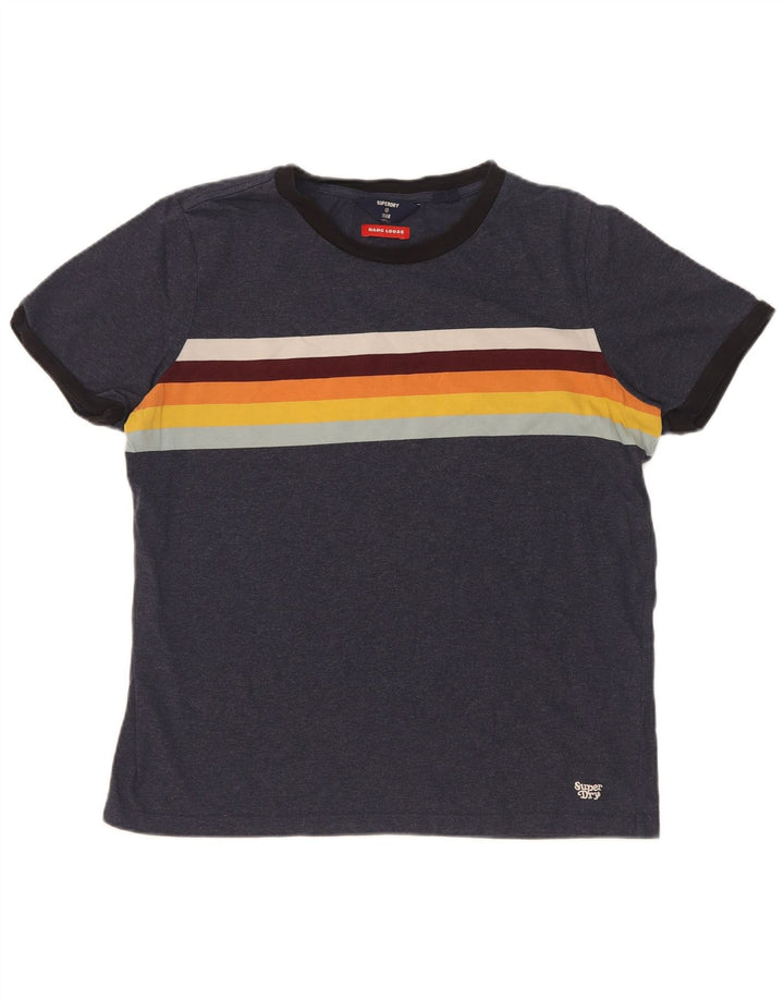 T-shirt męski Superdry, średni granatowy, blok kolorów