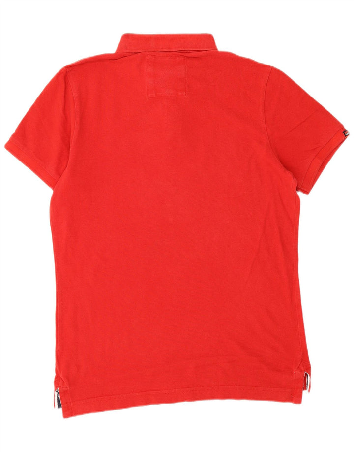 Męska koszulka polo Superdry, duża, czerwona, bawełniana