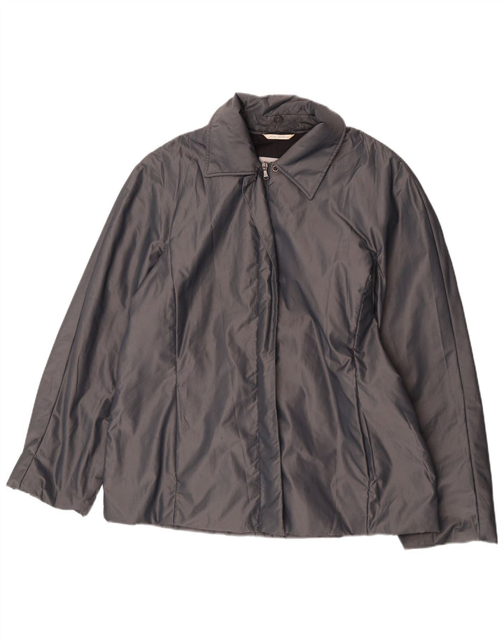 Damska kurtka wiatrówka Max Mara UK 14, duża, szary nylon