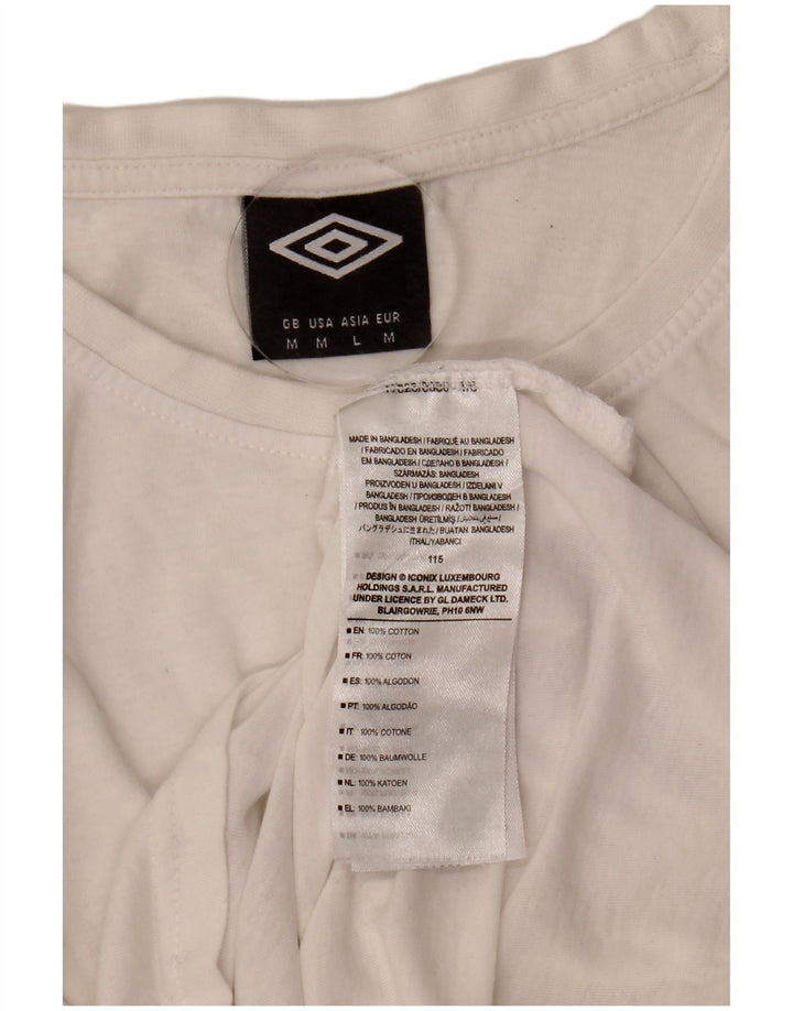 Umbro Męski T-shirt Top Średniej Białej Bawełny
