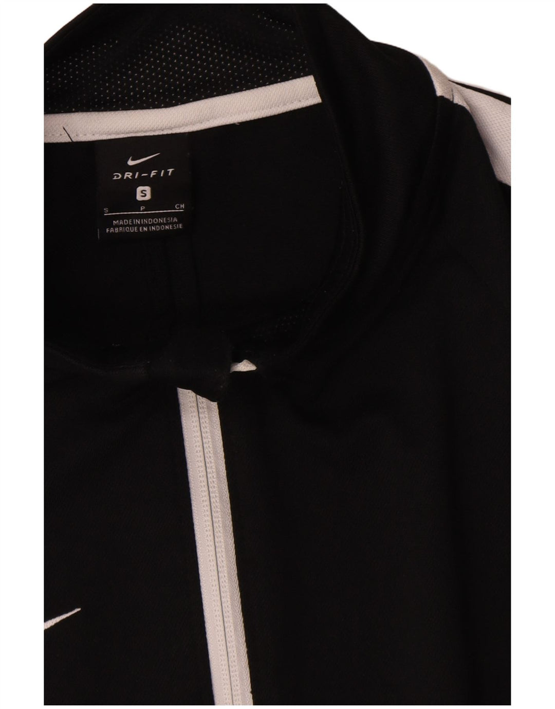 Męska kurtka dresowa Nike Dri Fit, mała, czarna, poliestrowa z blokami kolorów