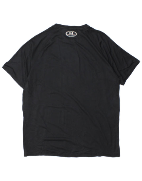 Męski t-shirt z grafiką Under Armour Heat Gear, średni czarny