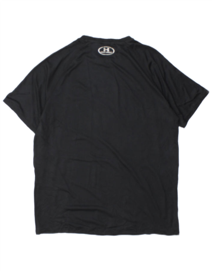 Męski t-shirt z grafiką Under Armour Heat Gear, średni czarny