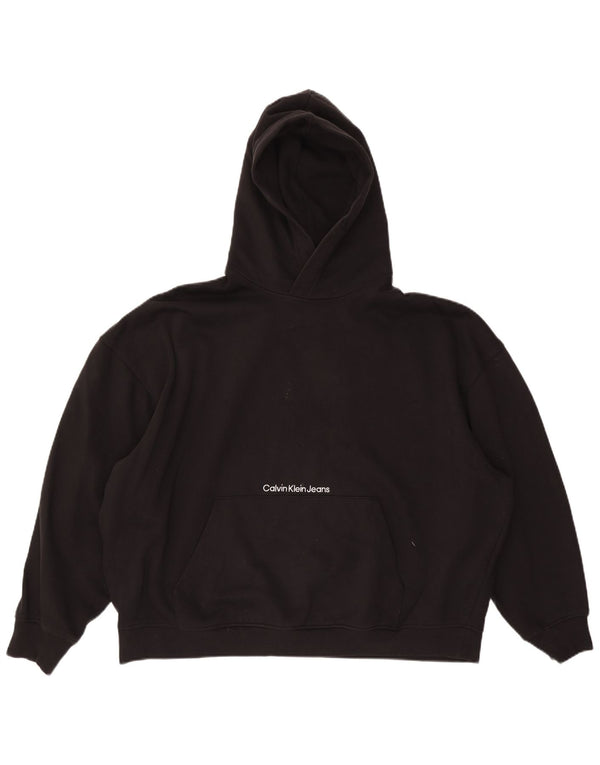 Męski sweter z kapturem Calvin Klein Jeans 3XL, czarny, bawełniany