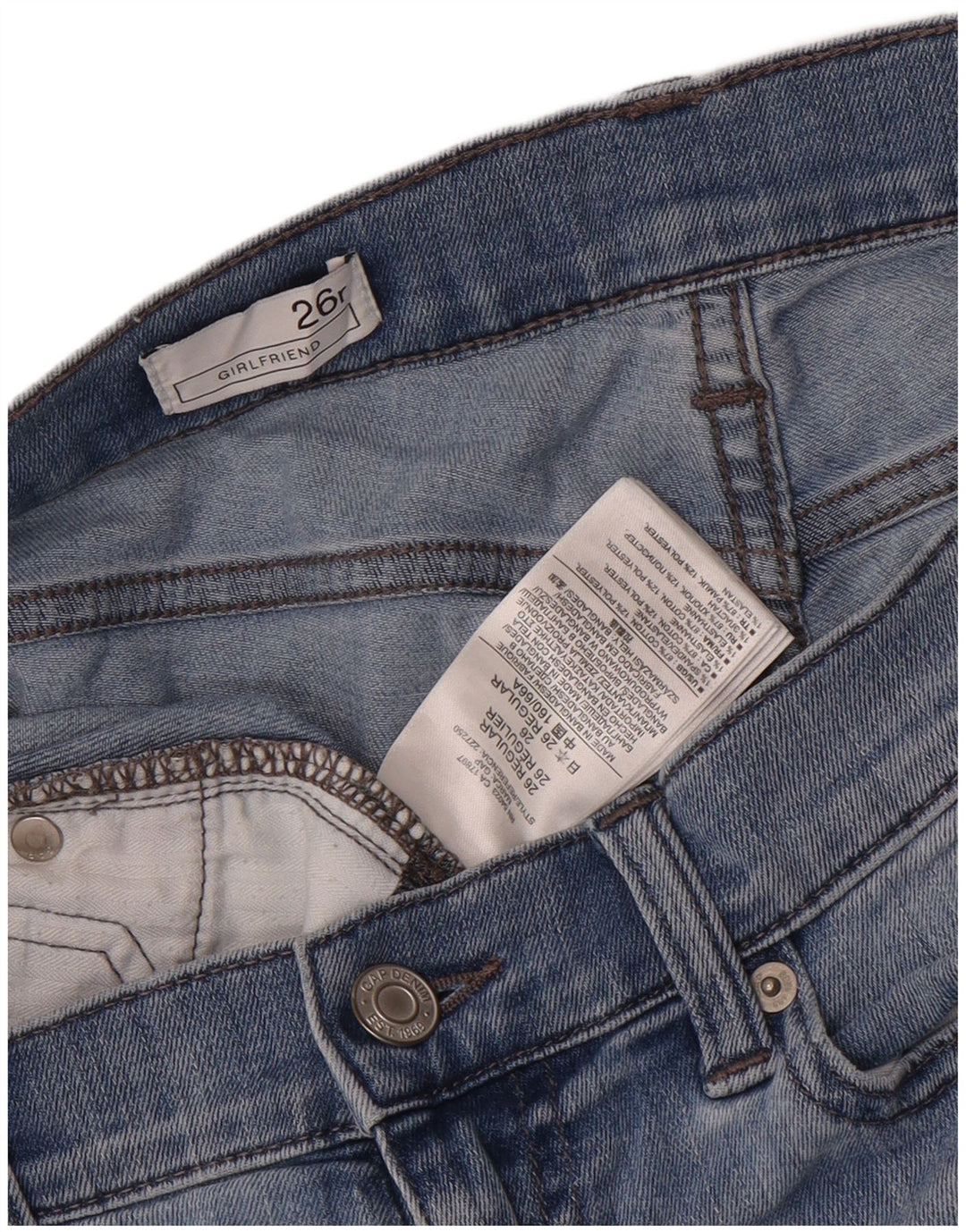 Jeansy damskie Gap Girlfriend Slim W26 L29 Niebieskie bawełniane