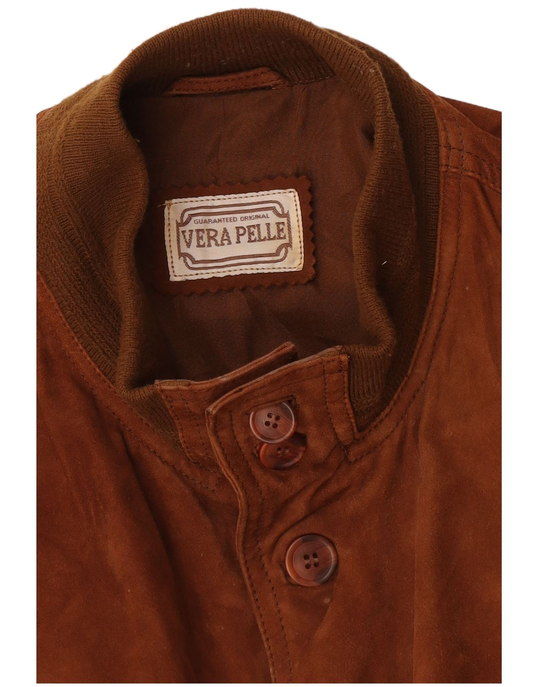 Vintage męska zamszowa kurtka bomber UK 42 XL brązowa skóra