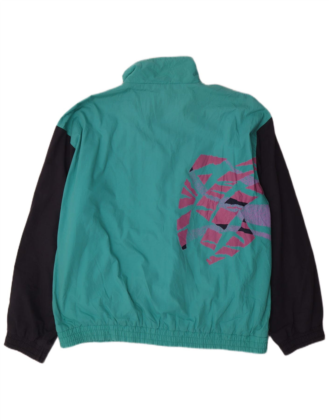 Męska kurtka dresowa VINTAGE XL w kolorze turkusowym z poliestru