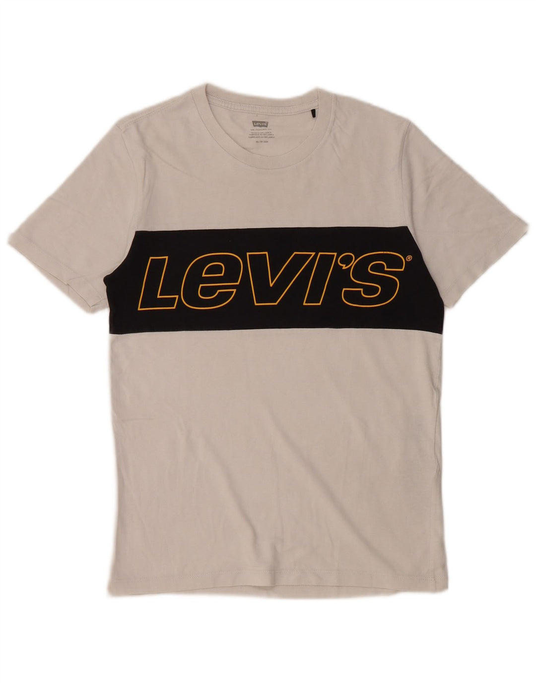Męski T-shirt z grafiką Levi's Top XS, biała bawełna z blokami kolorów